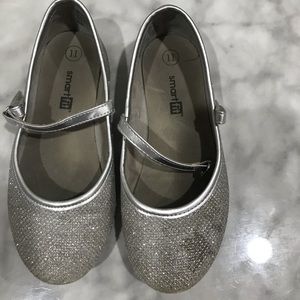 Size 11 Silver glitter flats